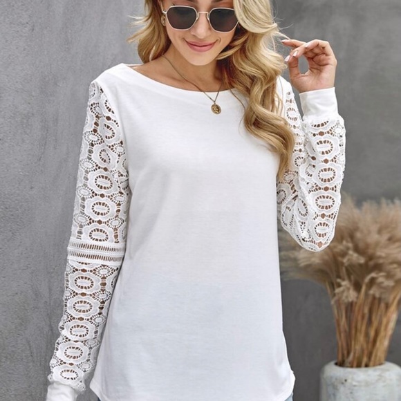 Lace Long Sleeve Tee - Picture 4 of 5